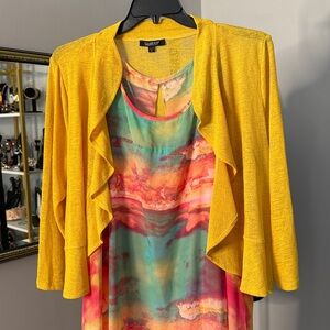 Vibrant Yellow and Multicolor Dress